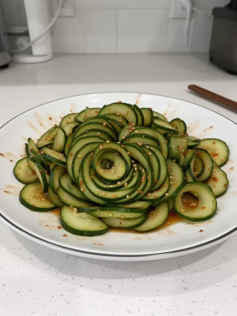 Spiral Cucumber Salad: Korean-Inspired Recipe