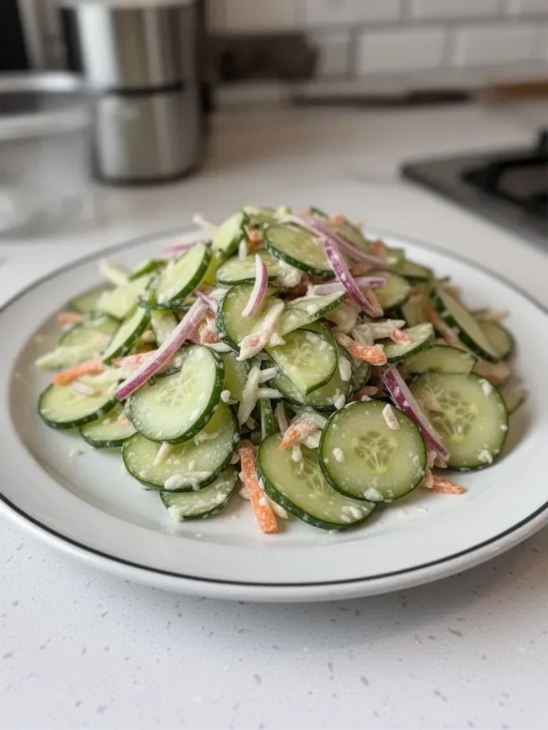 Sushi Cucumber Salad — Creamy & Refreshing Cucumber “Sushi”