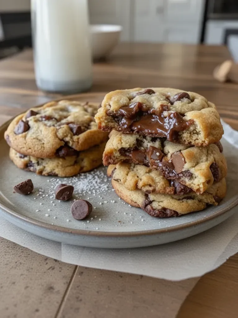 Ultra Thick Bakery Style Chocolate Chip Cookies – Crispy Edges, Gooey Centers, and Loaded with Chocolate!