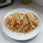 Air Fryer Salmon Tacos with Slaw