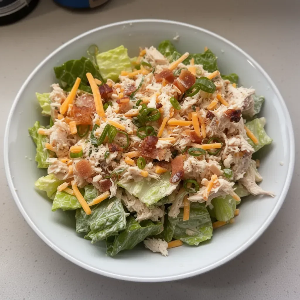 Bacon Ranch Chicken Salad with Cheddar (Low Carb)