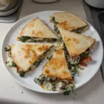 Baked Spinach Mushroom Quesadillas