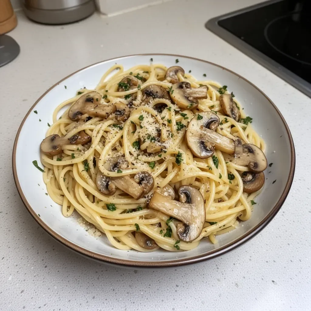 Best Mushroom Garlic Spaghetti
