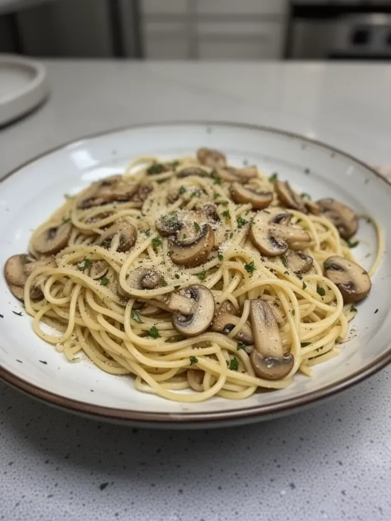 Best Mushroom Garlic Spaghetti
