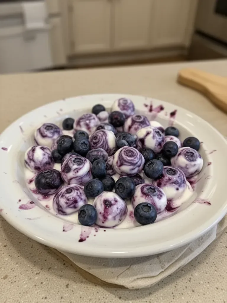 Blueberry Greek Yogurt Bites | Healthy Morning Bites Snack