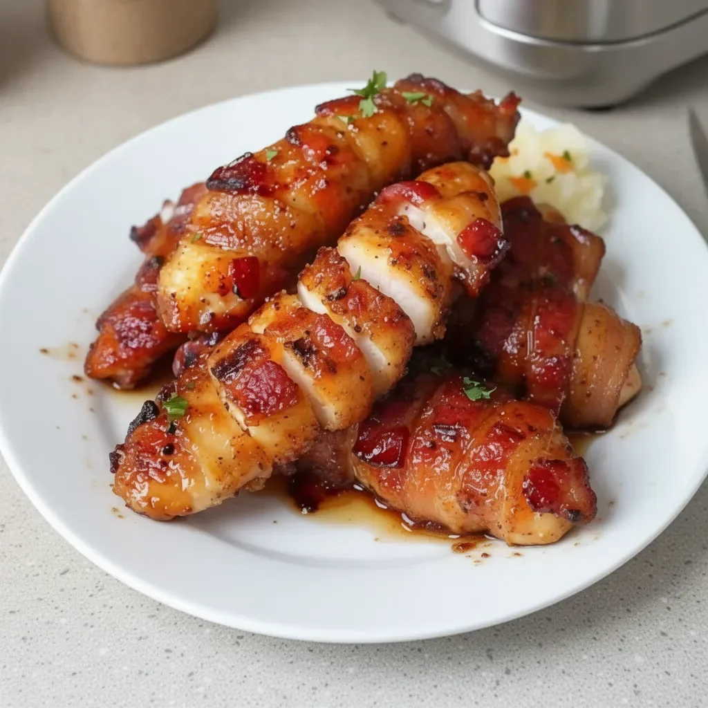 Brown Sugar Bacon-Wrapped Chicken