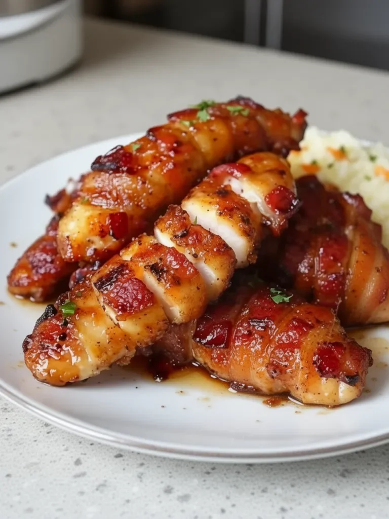 Brown Sugar Bacon-Wrapped Chicken