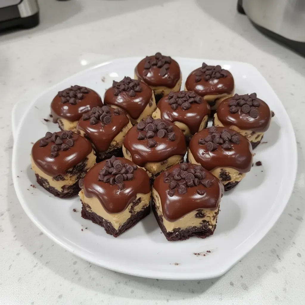 Chocolate Chip Cookie Dough Brownie Bites