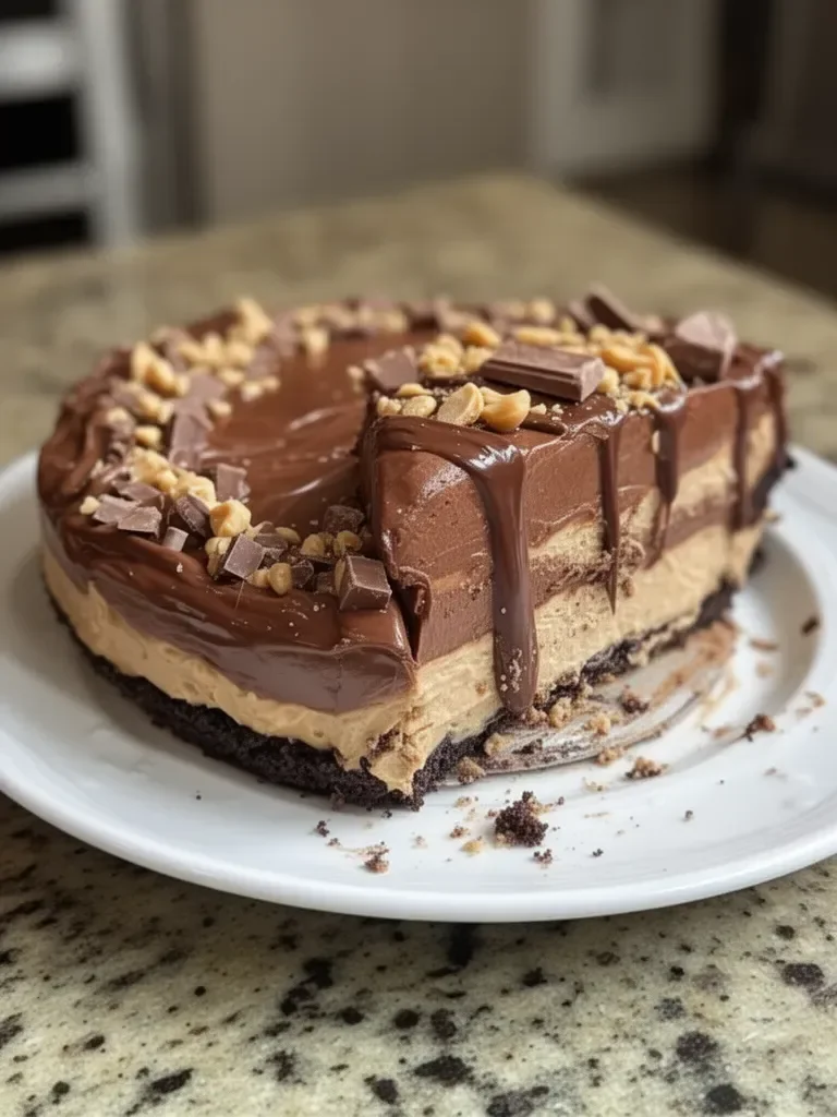 Chocolate Peanut Butter Mousse Cake