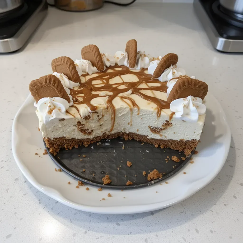 Cookie Butter No Bake Cheesecake 16 Cookie Butter No Bake Cheesecake