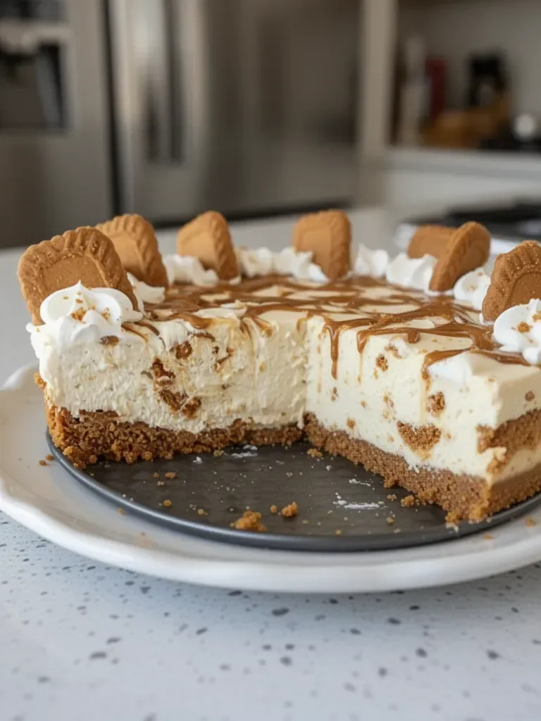 Cookie Butter No Bake Cheesecake