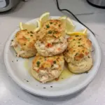 Crab Stuffed Cheddar Bay Biscuits with Lemon Butter