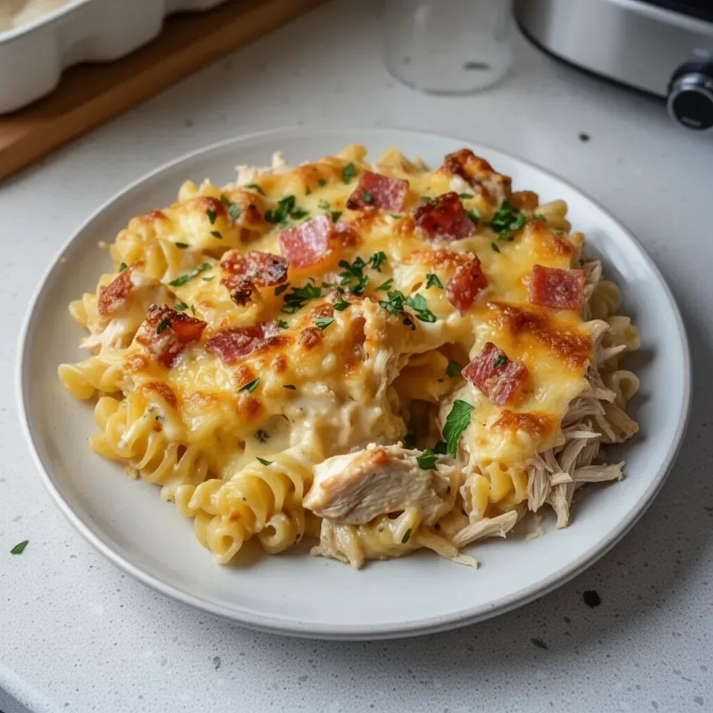 Crazy Good Chicken Pasta Casserole