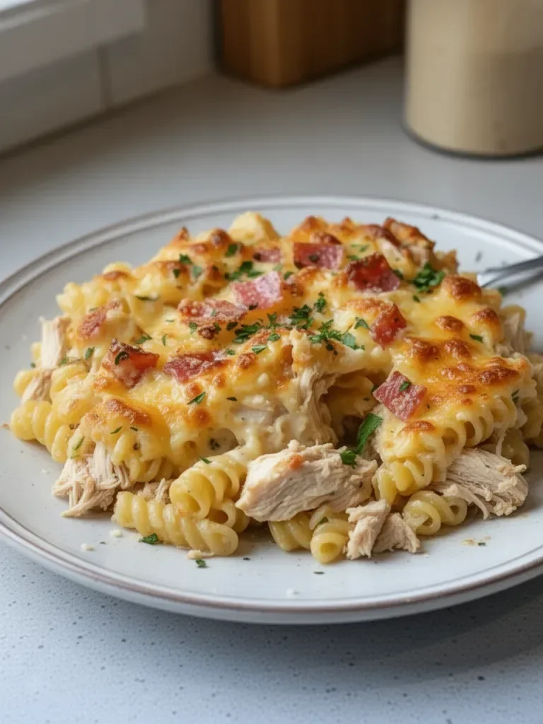 Crazy Good Chicken Pasta Casserole