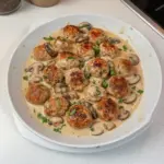Creamy Mushroom Chicken Meatballs