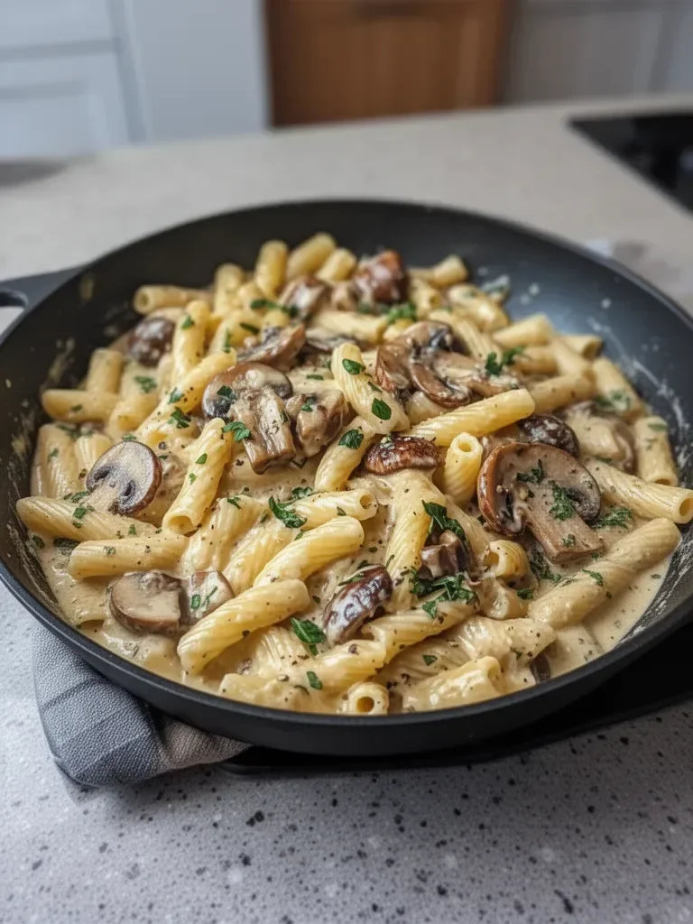 Creamy Tuscan Mushroom Pasta Skillet That's Pure Comfort