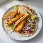 Crispy Fish Tacos with Cilantro Lime Slaw
