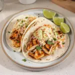 Crispy Grilled Fish Tacos with Cabbage Slaw