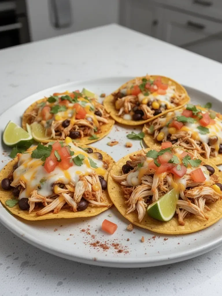 Crispy Rotisserie Chicken Tostadas