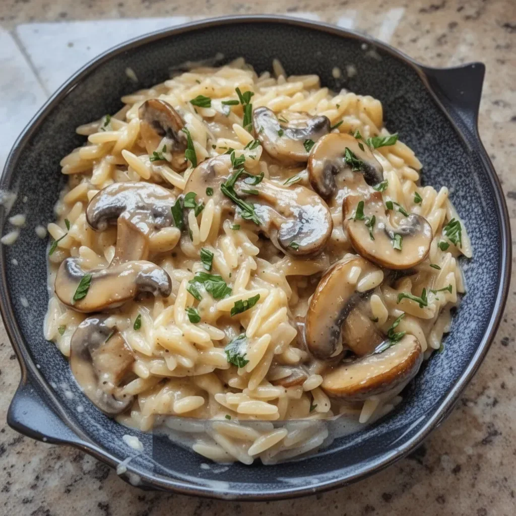 Easy One-Pot Creamy Mushroom Orzo