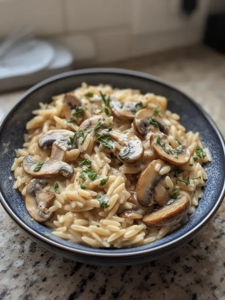 Easy One-Pot Creamy Mushroom Orzo That Feels Like Cozy Comfort Food