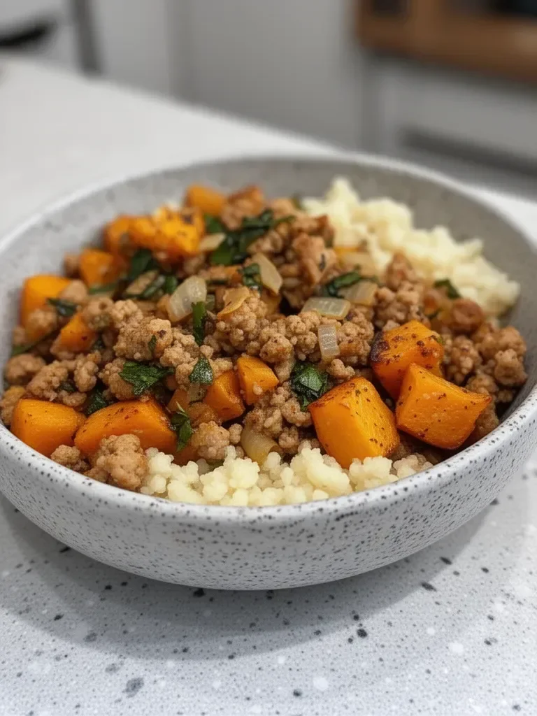 Easy Roasted Butternut Squash with Ground Turkey