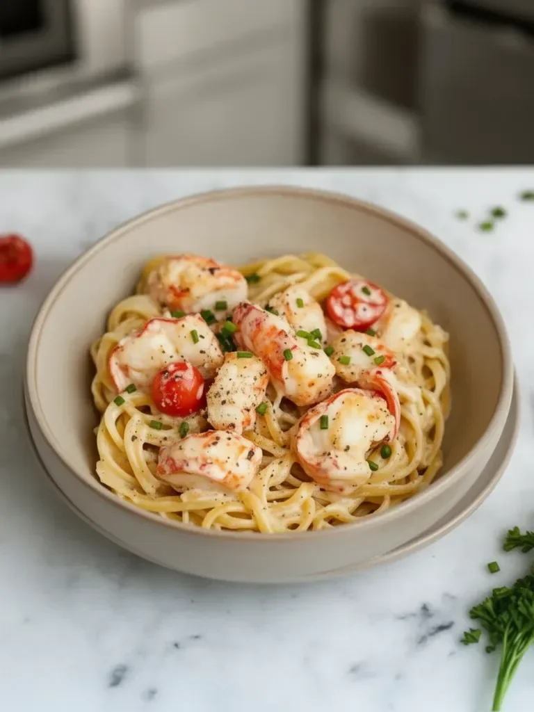 Elegant Lobster Tail Pasta