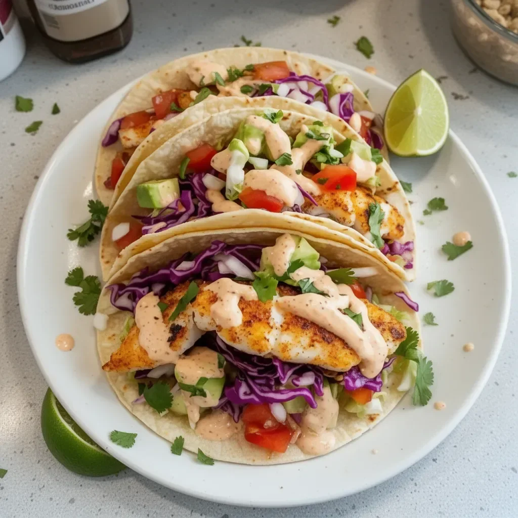 Fish Tacos with the Best Taco Sauce