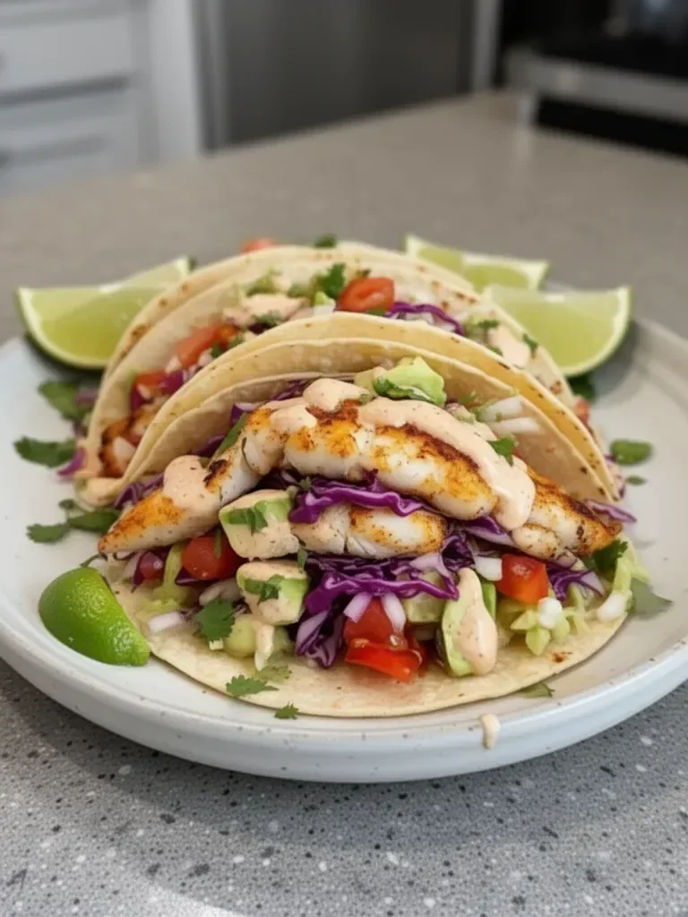 Fish Tacos with the Best Taco Sauce