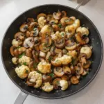 Flavor-Packed Garlic Mushrooms Cauliflower Skillet