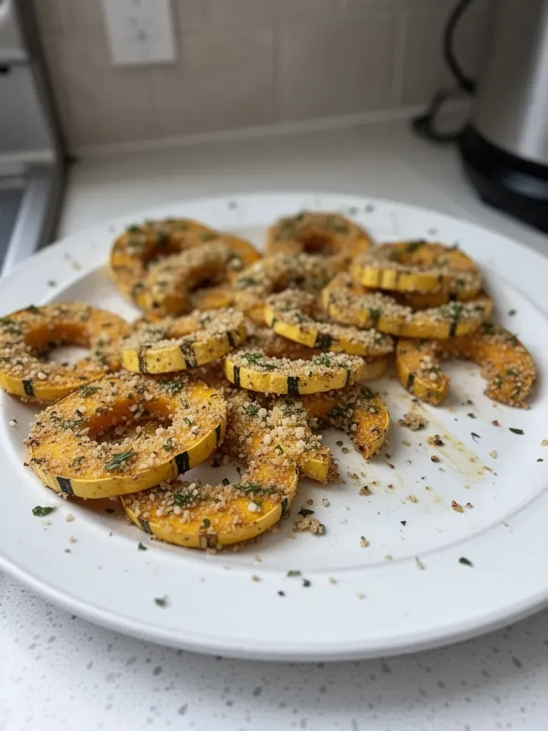 Garlic & Herb Breaded Delicata Squash