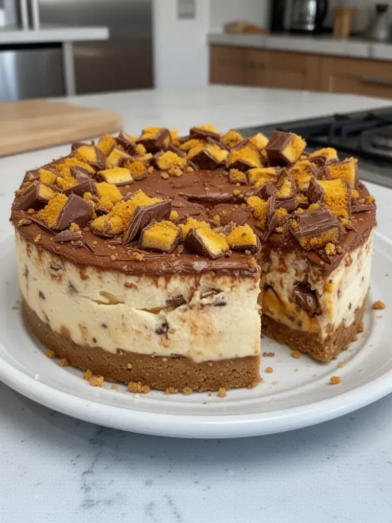 Gluten-free Crunchie Cheesecake Recipe (No-bake)
