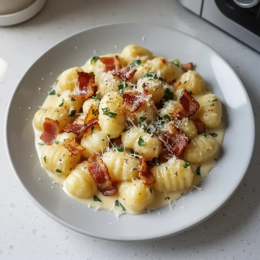 Gnocchi Carbonara with Bacon & Parmesan