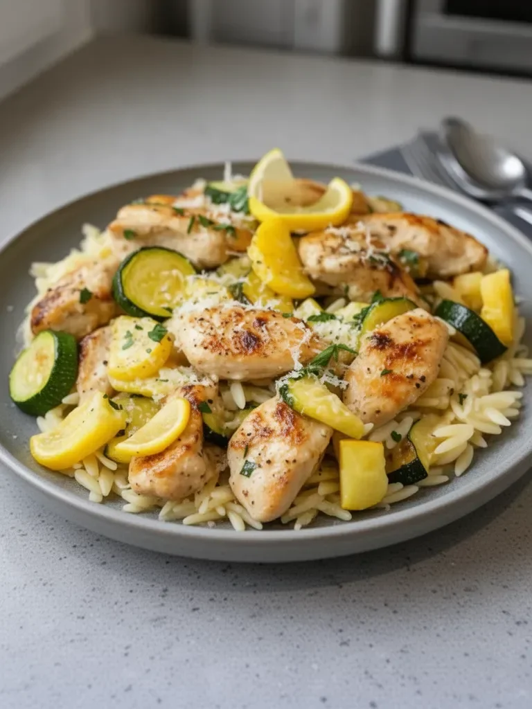 Juicy Chicken Breast with Zucchini and Squash