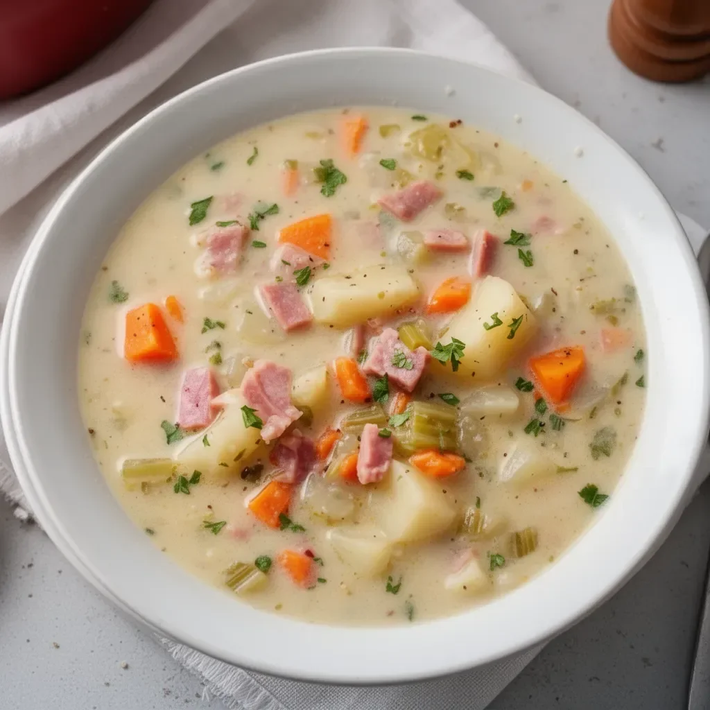 Loaded Ham and Potato Soup