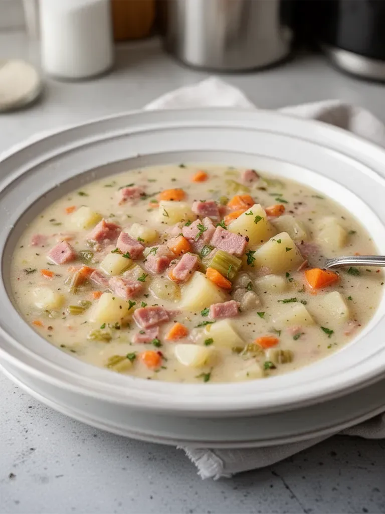 Loaded Ham and Potato Soup