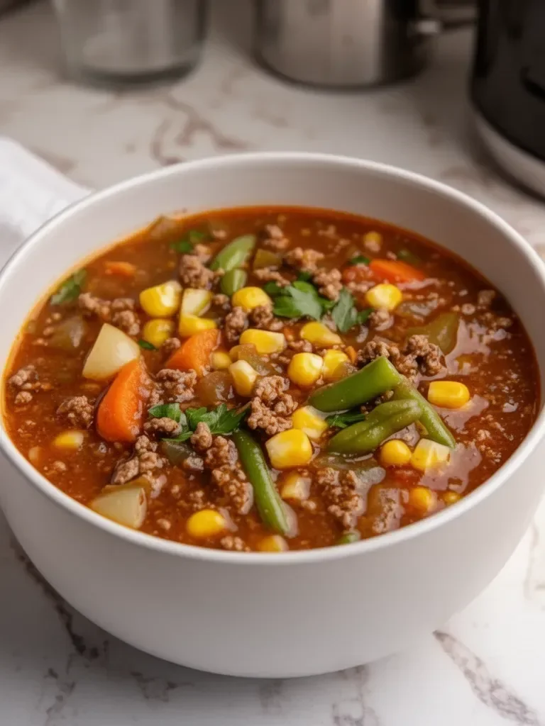 Low Fat Ground Venison Vegetable Soup