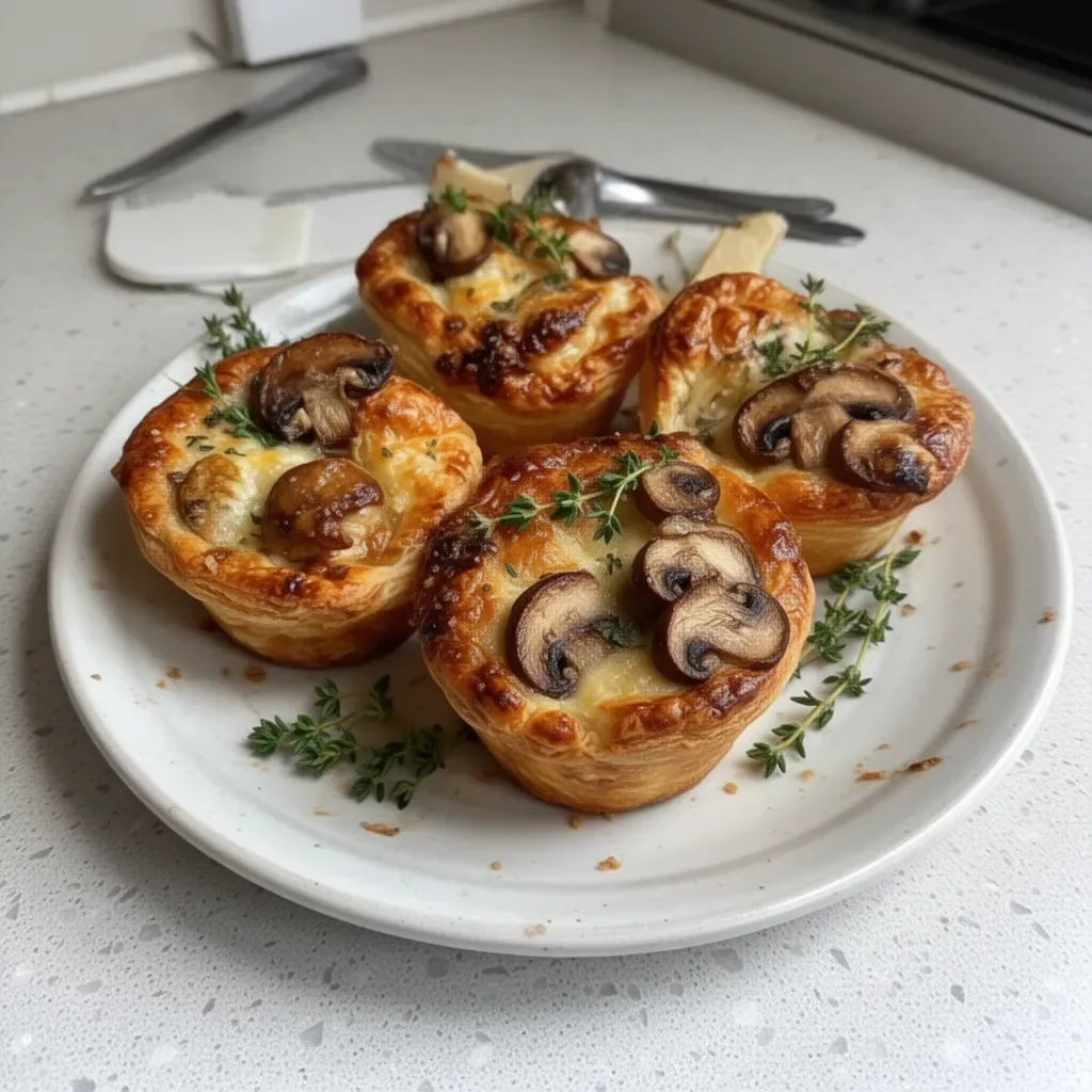 Mini Mushroom and Gruyère Pot Pies with Thyme