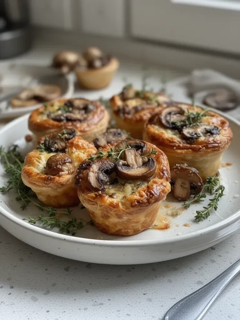 Mini Mushroom and Gruyère Pot Pies with Thyme