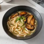 Miso Udon Noodle Soup with Teriyaki Mushrooms