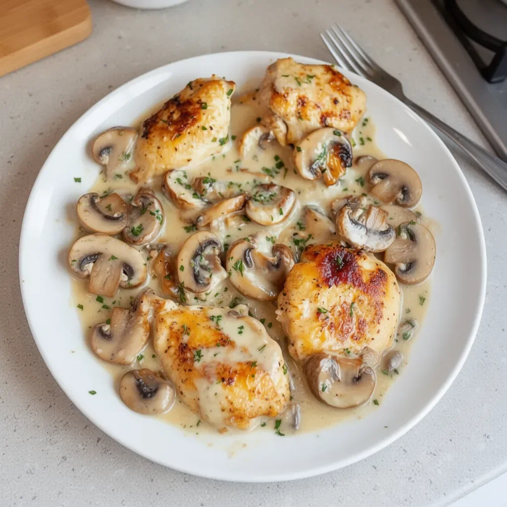 Mushroom Asiago Chicken