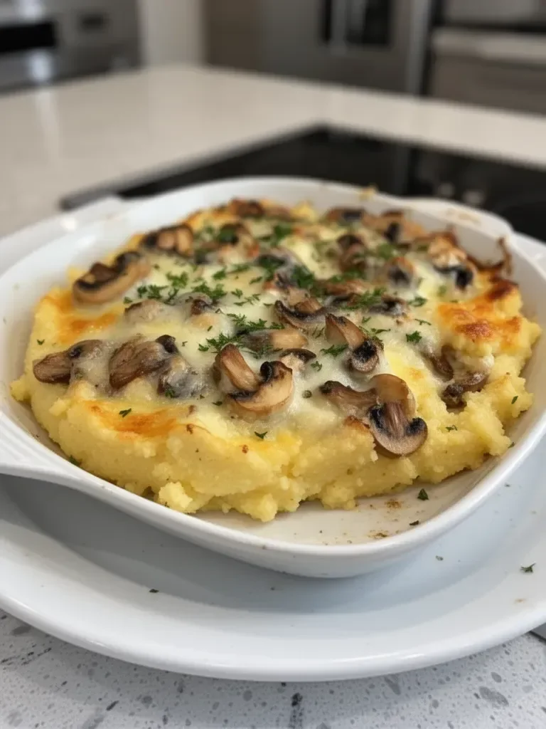 Mushroom Polenta Casserole: An Incredible Comforting Delight