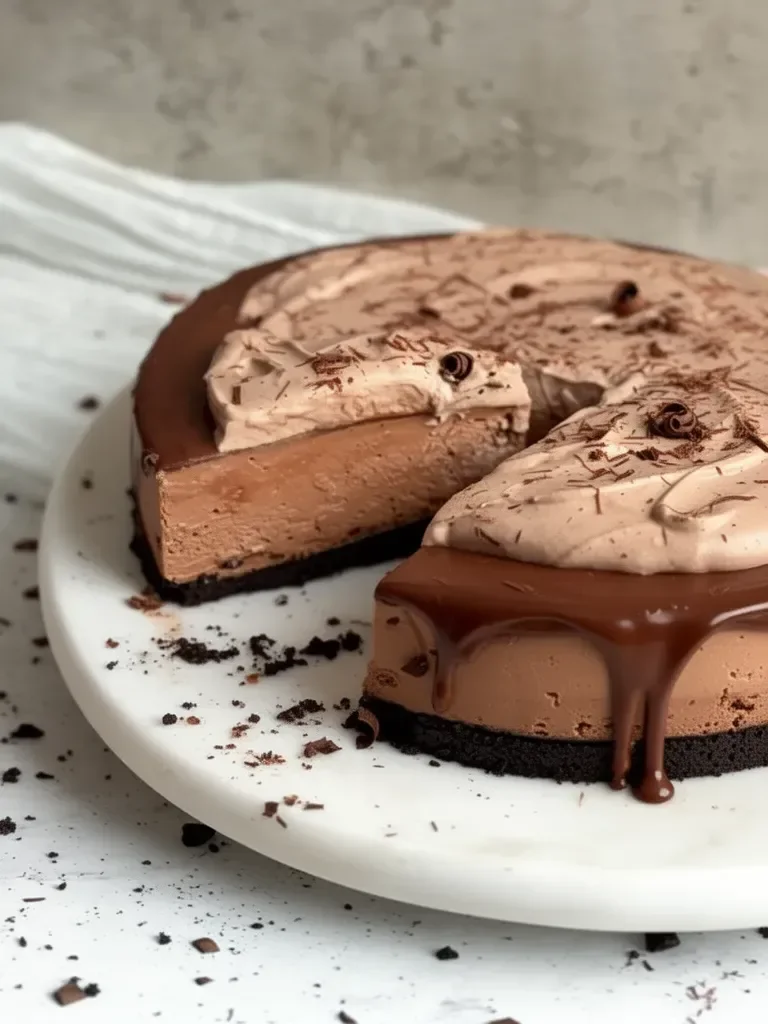 No-Bake Chocolate Cheesecake