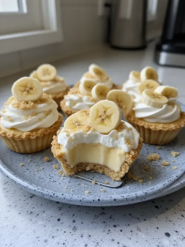 No-Bake Mini Banana Cream Pies