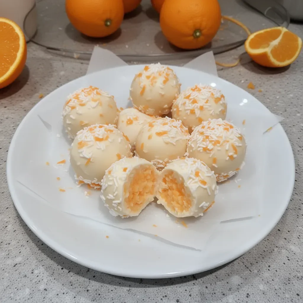 No-Bake Orange Creamsicle Truffles