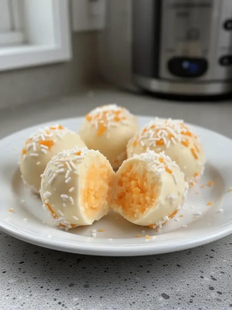 No-Bake Orange Creamsicle Truffles