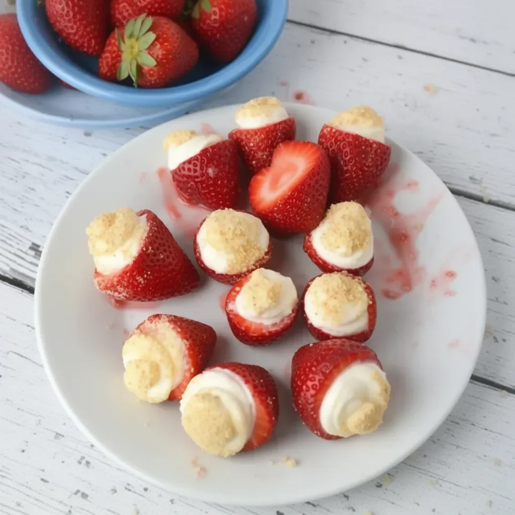 No Bake Strawberry Cheesecake Bites