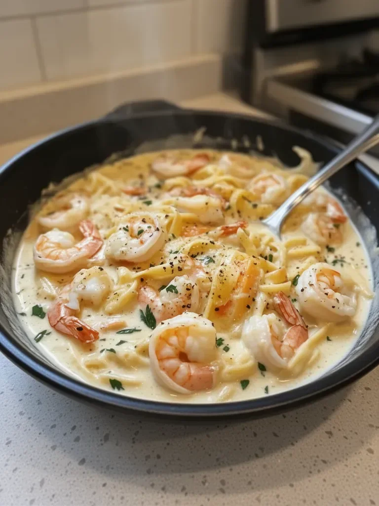 One-Pot Shrimp and Crab Alfredo
