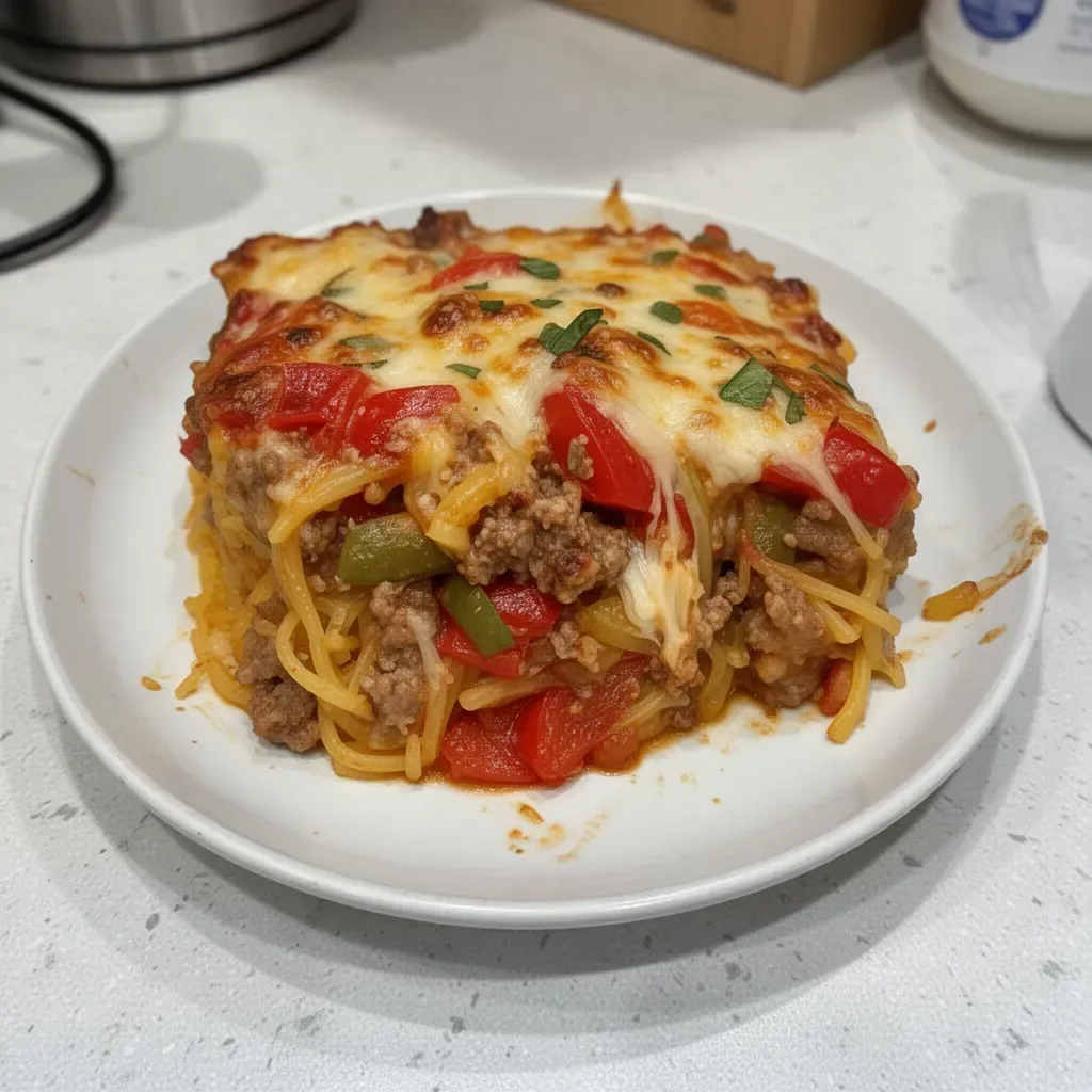 Sausage and Peppers Spaghetti Squash Casserole