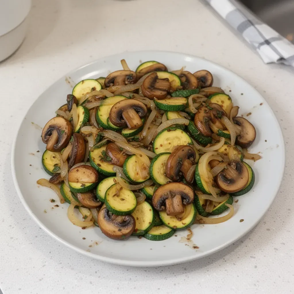 Sautéed Zucchini with Mushrooms and Onions